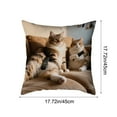 thumbnail image 3 of Qiweii 45x45cm Cute Animal-Print Pillow Set, Soft Sofa Living Room Bedroom Cushions, Decorative Home Accent Pillows, 3 of 6