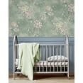 thumbnail image 5 of Harry & Grace Green Smoke Floral Blossom Peel and Stick Wallpaper - 27 in. W. x 18 ft. L. Roll, 5 of 7