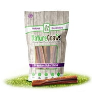 Nature Gnaws Jumbo Bully Sticks Dog Chews, 5-6", 6 Count