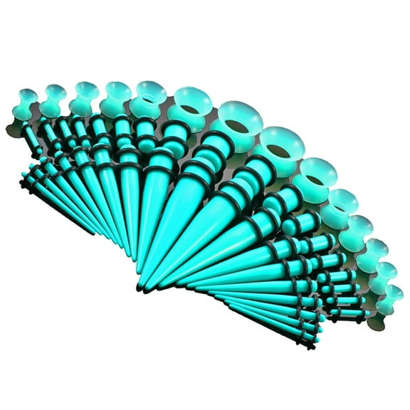SDFGTstore Bulk Acrylic Taper Ear Stretchers 50 Count Assorted Measurements Vibrant Shade Options Ear Stretching Kit