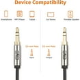thumbnail image 3 of 3.5mm Aux Headphone Extension Cable 12 Feet (3.6 Meters) 3.5mm Male to Male Stereo Audio Cable 12ft (3.6M) for Car, Stereo, iPhone, Smartphone or Any Audio Device MM181035 (2 Pack), 3 of 6