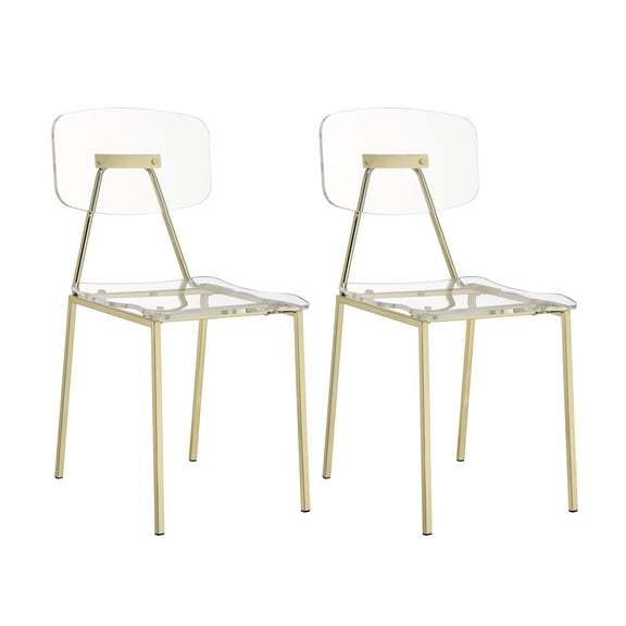 Essential Pieces Finley Dining Chair, Set of 2 - Gold Finish