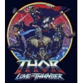 thumbnail image 2 of Men's Marvel: Thor: Love and Thunder Superheroes Circle  Graphic Tee Navy Blue 3X Large, 2 of 5