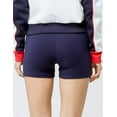 thumbnail image 2 of Fila Beatriz High-Waist Bike Shorts Womens Active Shorts Size XS, Color: Peacoat/White/Chinese Red, 2 of 3