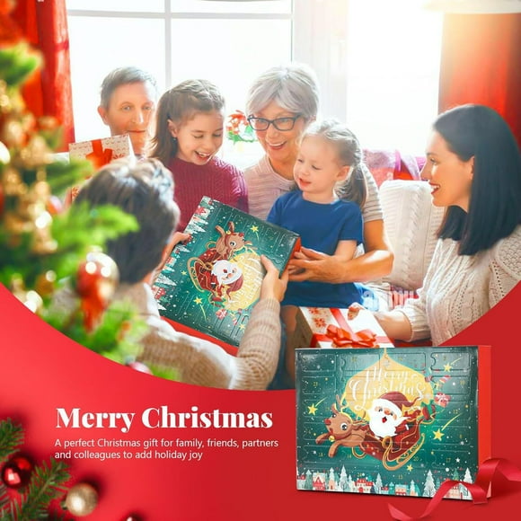 Adornos navideños, adornos navideños, regalos navideños Calendario de Adviento navideño de 24 días Calendario navideño calendario calendario