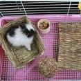thumbnail image 2 of Sijiali 3Pcs Pet Hamster Rabbit Grass Bed Mat Pad Nest Cage Cushion Decor Chew Play Toy, 2 of 10