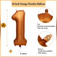 thumbnail image 2 of Globo Gigante Número 1 Naranja Yeodong 40" de Papel Aluminizado, 2 of 5