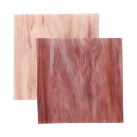 ETEREAUTY DIY Crafts Glass Sheet Stained Glass Sheets Dark Purple 2Pcs Cathedral Craft