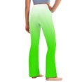thumbnail image 5 of Riecok Leggings for Girls High Waisted Elasticity Gradient Color Fashion Straight Yoga Pants Green 10 Years, 5 of 8