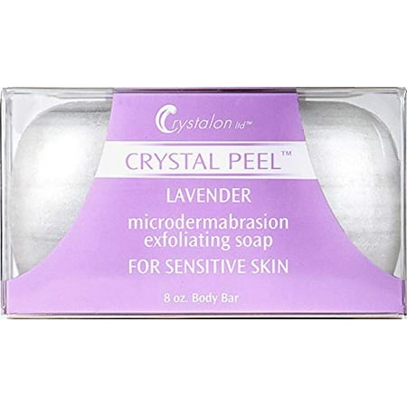 Crystal Peel SENSITIVE LAVENDER Microdermabrasion Exfoliating Soap Bar 8 ounce by Crystalon