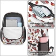 thumbnail image 4 of Fireman and Helmet White Pattern 17" Waterproof Oxford School Backpacks for Teens, S-Shape Padded Straps, for School, Travel, Hiking, Camping, 4 of 5