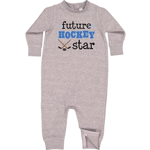 Inktastic Future Hockey Star Sports Baby Fleece Romper