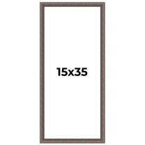 15x35 Frame Silver Real Wood Picture Frame Width 1.25 Inches | Interior Frame Depth 0.5 Inches |