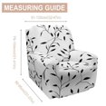 thumbnail image 3 of Black Leaves White Background Pattern Single Sofa Cover Simple Anti-Cat Scratch All-Inclusive Elastic Dust Cover Universal In All Seasons, 3 of 5