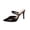 Black, variant on Women Pleated Pointed Toe Double Strap Stiletto Heel Mule Sandals Slip On Formal Party Slide Heels