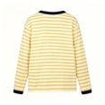 thumbnail image 5 of Spazoro Girls Long Sleeve T-Shirts, Crew Neck Long Sleeve Striped Stretchy Relaxed Fit Fall Spring Casual Tops Tee for Daily Wear Yellow Size 7-8, 5 of 7