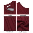 thumbnail image 6 of COOFANDY Men's V Neck Sweater Vest JK Uniform Pullover Sweater Sleeveless School Business Vest, 6 of 7