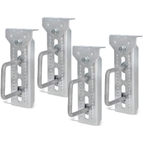 Heavy Duty 8" Boat Trailer Bunk Brackets, 4 PCS Galvanized Swivel Top Bunk Bracket Kit for 1.5" x 3", 2" x 3", 3" x 3" Boat Trailer Crossmember