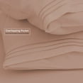 thumbnail image 5 of Clara Clark Premier 1800 Microfiber Collection 3-Line Bed Sheet Set, Twin Size, Taupe Sand, 5 of 8