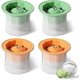 thumbnail image 1 of Set of 4 ice ball molds, 6.5 cm large round ice cube molds (orange gray), 1 of 5