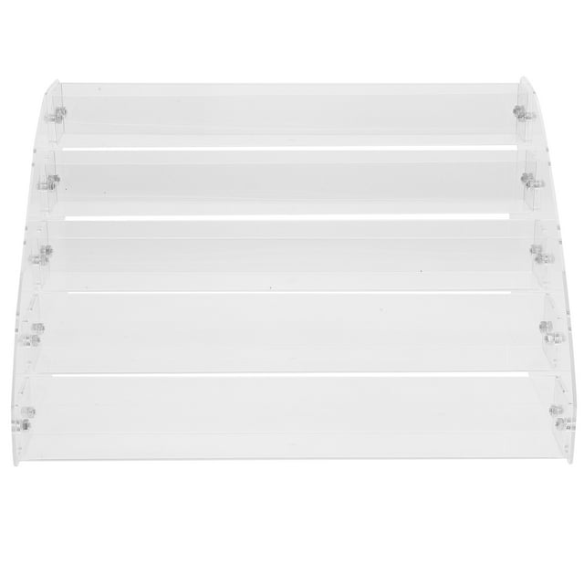 KAKOWELY desktop rack card holder Clear Acrylic Desktop Rack Card Holder with Five Layers for raffle Brochures Greeting Cards Multipurpose Brochure Holder
