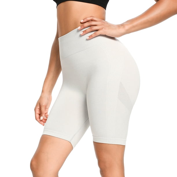 Gibobby Pantalones mujer Mujeres Slim Leggings Pantalones Pantalones cortos Yoga 95% Poliéster Butt LiftingrunningLady(Blanco, S)