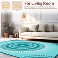 thumbnail image 2 of ODIKA 2'x3' Machine Washable Non-Slip Area Rug, Elegant Crystal Medallion With Artisan Detail High Traffic Rug with Pad, Turquoise, 355356, 2 of 8