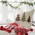 thumbnail image 4 of Christmas Pillow Covers 18x18 Inch - Gold Embroidered Tree Throw Pillows For Holiday Decorations - Cushions For Couch Sofa Bed Living Room Bedroom Throw Pillows Covers, 4 of 8