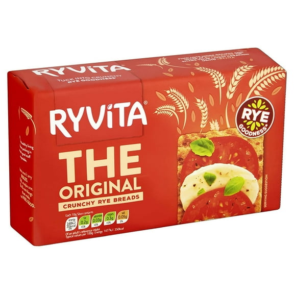 Ryvita Original Crunchy Rye Crispbread 250g (Pack of 6)