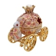 thumbnail image 1 of Klon Jewelry Hinged Metal Enamel Figurine Collectible Wedding Ring Holder Rabbit Sculpture Easter ., 1 of 5