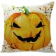 thumbnail image 3 of Juego de 3 fundas de cojín de calabaza de Halloween, funda de cojín decorativa de lino y algodón con diseño de Jack-o-Lantern con sombrero de bruja, 17,7 x 17,7 pulgadas/11,8 x 19,6 pulgadas (B) brillar Electrónica, 3 of 4