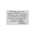 thumbnail image 3 of Valentine'S Day Wallet Insert Card Engraved Stainless Steel Metal Cards, 3 of 11