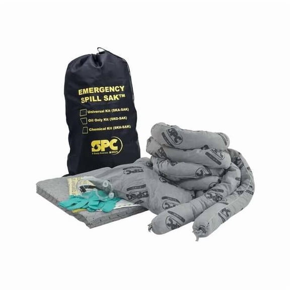 Brady Spill Kit, 9 gal Volume Absorbed per Kit, Bag, Black SKA-SAK