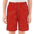 thumbnail image 2 of REDARER Boys' Doodle Dinosaur Print Shorts Summer Casual Elastic Waist Comfortable Beach Play Shorts for Toddler to ,9-10 Years, 2 of 3