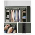 thumbnail image 7 of 59" Closet Wardrobe Portable Closet Storage Organizer Clothing Rack Shelf with Non-Woven Fabric Cover for Bedroom Sage Green, 7 of 7
