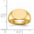 thumbnail image 5 of 14k Yellow Gold 9.5x12.5mm Open Back Signet Ring - Ring Size 6.0, 5 of 8