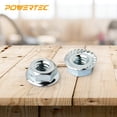 thumbnail image 5 of POWERTEC 100Pack Serrated Flange Hex Lock (M12) Nuts | Premium Carbon Steel Zinc Plated Fasteners, QLN1203-P4, 5 of 6