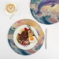 thumbnail image 4 of WOBOGO Dolphin Coil Placemats 3pcs Resistant Hot Pads Mat for Table Counter Cooking Potholder 15in, 4 of 6