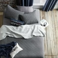 thumbnail image 1 of Bouclair Grey Damien Collection - Reversible Jersey Coverlet Set Double / Queen, 1 of 5