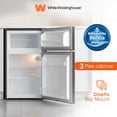 thumbnail image 1 of White Westinghouse  Refrigerador Frigobar 3 pies 85L  Modelo WWCR3085LHS  Congelador independiente y Dos Puertas  Puerta reversible y Luz interior  Condensador interno, 1 of 8