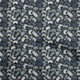 thumbnail image 1 of oneOone Silk Tabby Gray Fabric Kids Game Sewing Material Print Fabric By The Yard 42 Inch Wide, 1 of 4