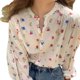 thumbnail image 4 of Camisa de flores de manga larga Ticfox blusa fina holgada M, 4 of 12