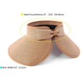 thumbnail image 2 of Sombrero de paja plegable KAIYANG con visera solar para mujer tamaño ajustable ala ancha beige, 2 of 5