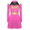 thumbnail image 3 of TiaoBug Women's School Musical Party Dress Halloween Cheerleading Costume Fancy Dress Cosplay Uniform Dresses Hot Pink S, 3 of 7