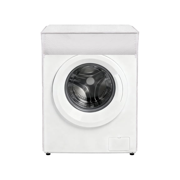 Washer and Dryer Covers 22"x24"x33"- Waterproof, Dustproof PEVA Front Load Washing Machine Cover with Zipper for Laundry Room Balcony, White
