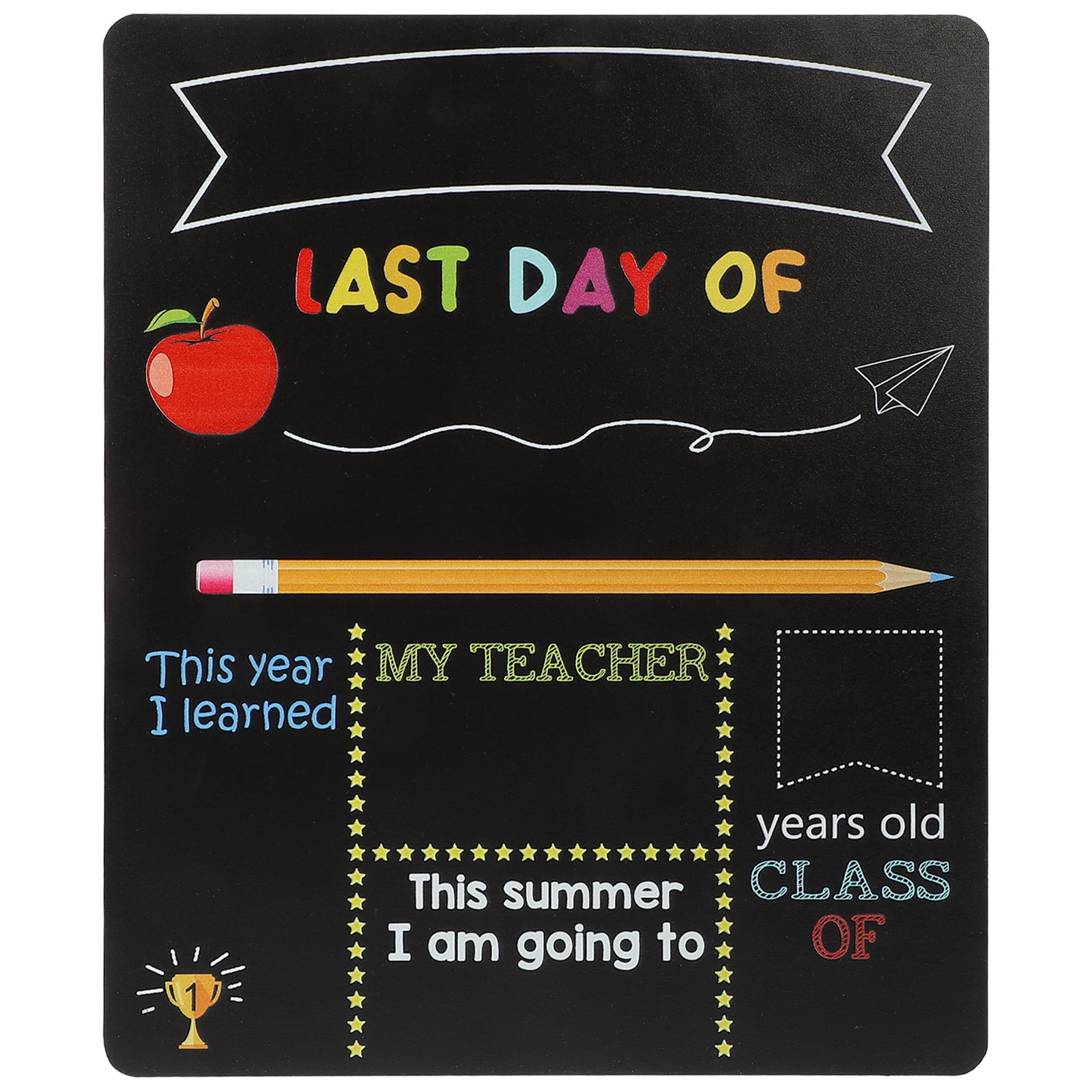First Day of School Board School Sign Chalkboard Student Message Board