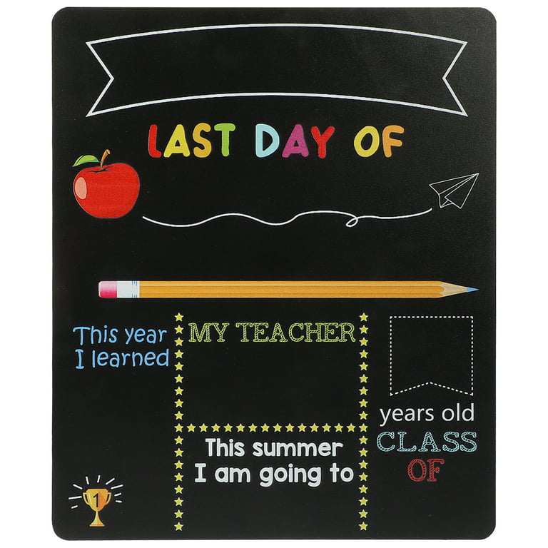 First Day of School Board School Sign Chalkboard Student Message Board Back to School Supply, Size: 30.50