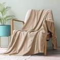 thumbnail image 3 of Mosey Flannel Blanket Solid Color Cozy Dusty Stylish Lightweight Comfortable Touch Warm Flannel Throw Blanket, 3 of 7