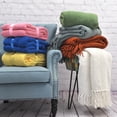 thumbnail image 3 of HOME SOFT THINGS COBIJA TEJIDA REVERSIBLE MANTA LIGERA SÚPER SUAVE Y ACOGEDORA - MELOCOTÓN MELBA - 127X152.4CM, 3 of 5