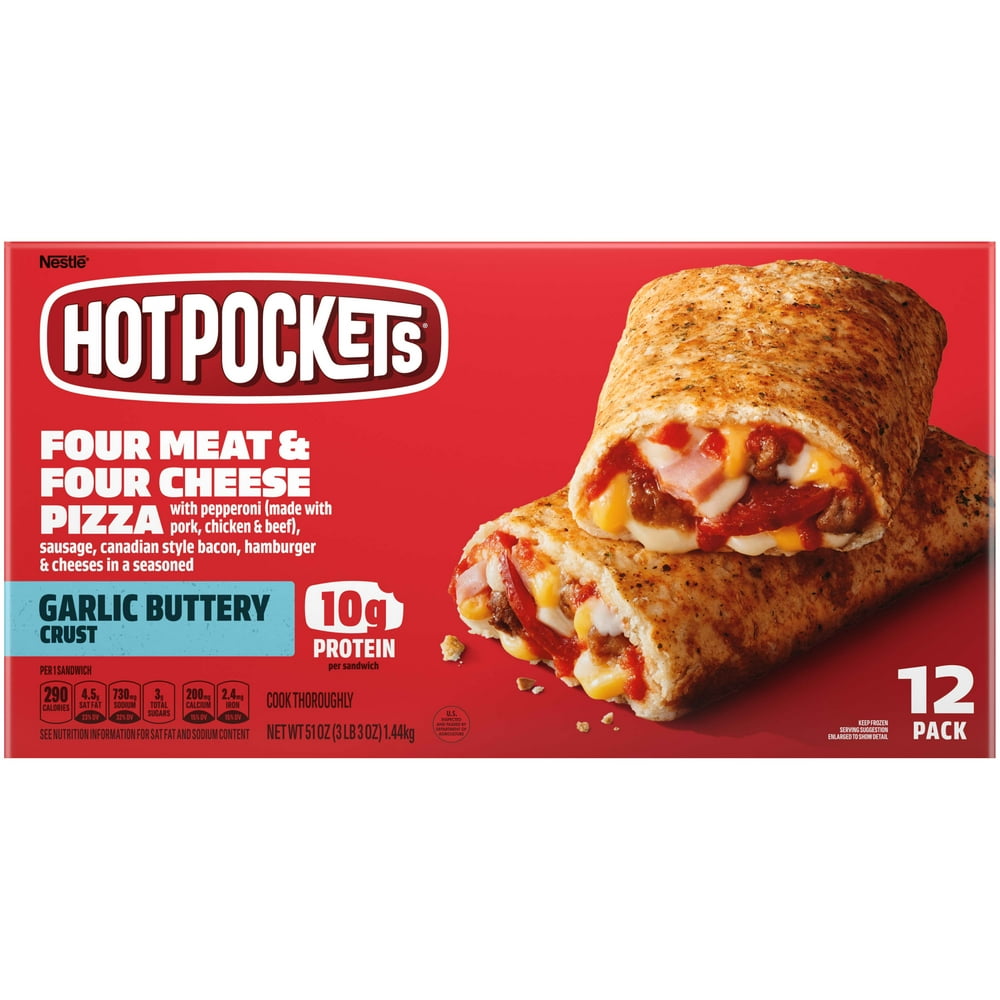 Hot Pockets Four Meat & Four Cheese Pizza Frozen Snacks 54 oz